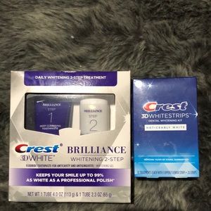 𝅺crest 3D bundle white brilliance whitening 2 step in box and 3d white strips